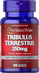 Трибулус террестрис, Tribulus Terrestris, Puritan's Pride, 250 мг, 90 капсул (PTP-15255), фото