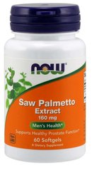 Now Foods, Saw Palmetto, екстракт сереної, 160 мг, 60 капсул (NOW-04740), фото