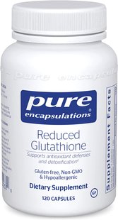 Pure Encapsulations, Reduced Glutathione, Глутатион, 100 мг, 120 капсул (PE-00233), фото