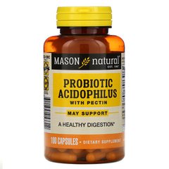 Mason Natural, пробиотик с ацидофильными лактобактериями Acidophilus с пектином, 100 капсул (MAV-05331), фото