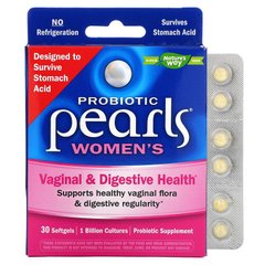 Nature's Way, Probiotic Pearls для женщин, вагинальное здоровье и здоровье кишечника, 30 мягких желатиновых капсул (EMT-04213), фото