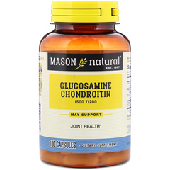 Глюкозамин хондроитин, Glucosamine Chondroitin, Mason Natural, 60 капсул (MAV-13031), фото