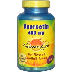 Кверцетин, Nature's Life, 400 мг, 100 рослинних капсул (NLI-00670), фото