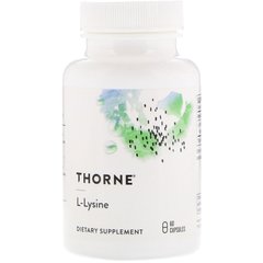 Thorne Research, L-лізин, 500 мг, 60 капсул (THR-51602), фото