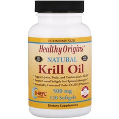 Масло криля, Krill Oil, Healthy Origins, ваніль, 500 мг, 120 капсул (HOG-+81449), фото