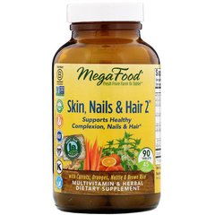 MegaFood, добавка для здоров'я шкіри, нігтів та волосся, 2, 90 таблеток (MGF-10281), фото