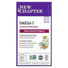 New Chapter, омега-7 жирні кислоти з обліпихою, 60 вегетаріанських капсул (NCR-90098), фото