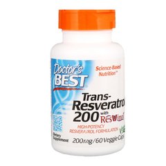 Doctor's Best, транс-ресвератрол 200 с Resvinol, 200 мг, 60 вегетарианских капсул (DRB-00211), фото