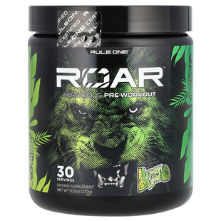 Rule One Proteins, Roar, Ferocious передтренувальний комплекс, зі смаком лимона та лайма, 270 г (RUL-00520), фото