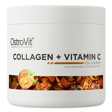 Ostrovit, Колаген + Вітамін C, Collagen + Vitamin C, кола + ром, 200 г (OST-92019), фото