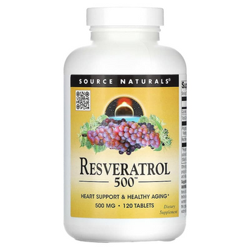 Source Naturals, Ресвератрол 500 ™, 500 мг, 120 таблеток (SNS-02823), фото
