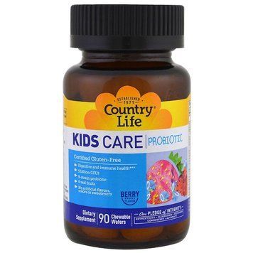Пробиотик для детей Country Life Kids Care Probiotic - Ягода, 90 пастилок, фото