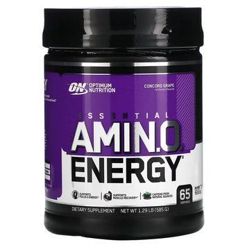 Optimum Nutrition, Essential Amin.O. Energy, виноград сорту "Конкорд", 585 г (OPN-02294), фото
