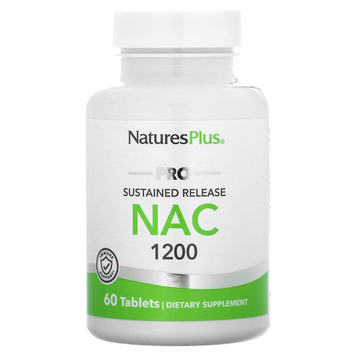 NaturesPlus, Pro NAC 1200, уповільнене вивільнення, 600 мг, 60 таблеток (NAP-05164), фото