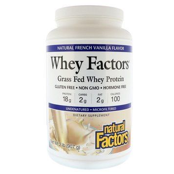 Сироватковий протеїн ваніль, Whey Protein, Natural Factors, 907 г (NFS-02932), фото