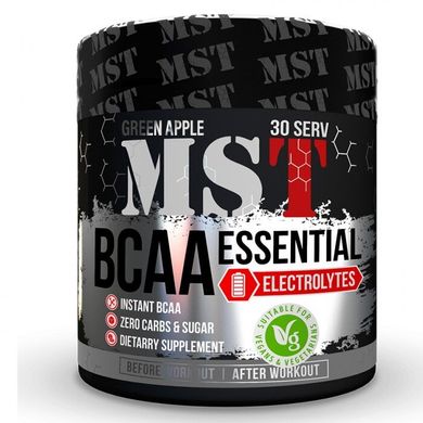 MST Nutrition, Амінокислоти BCAA з електролітами, смак зелене яблуко, 240 г (MST-16011), фото