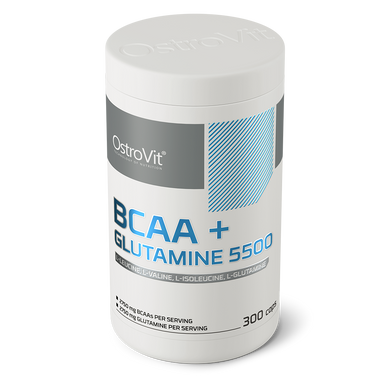 Ostrovit, BCAA + Глютамин, BCAA+Glutamin, 5500 мг, 300 капсул (OST-22842), фото