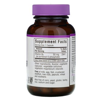 Bluebonnet Nutrition, P-5-P, 50 мг, 90 растительных капсул (BLB-00429), фото