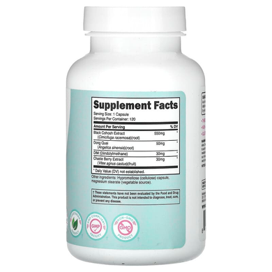 Добавка для жінок із цимицифугою 660 мг Nutricost - 120 капсул, фото