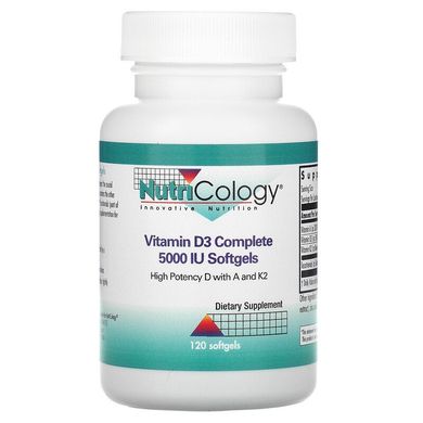 Nutricology, Комплекс витаминов D3, 5000 МЕ, 120 мягких таблеток (ARG-57660), фото