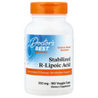 R-липоевая кислота Na-RALA Doctor's Best Stabilized R-Lipoic Acid - 100 мг, 180 капсул