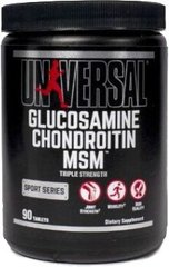 Universal Nutrition, Глюкозамін, хондроїтин + МСМ, 90 таблеток (UNN-04601), фото