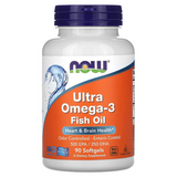 Омега-3 500 EPA / 250 DHA NOW Foods Ultra Omega-3 - 90 капсул, фото