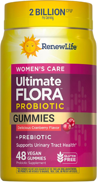Жіночий пробіотик 2 млрд КУО Renew Life Ultimate Flora Women&rsquo;s Care Probiotic Gummies | журавлина - 48 жувальних мармеладок, фото