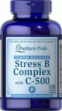 Комплекс В - стресс с витамином С, Stress Vitamin B-Complex, Puritan's Pride, 120 капсул (PTP-10334), фото