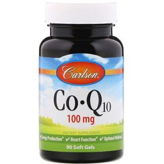 Carlson Labs, коензим Q10, 100 мг, 90 капсул (CAR-08241), фото
