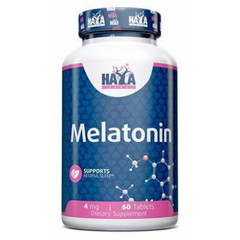 Haya Labs, Мелатонін, 4 мг, 60 таблеток (820440), фото