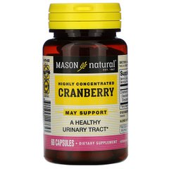 Клюква высококонцентрированная, Cranberry, Mason Natural, 60 капсул (MAV-14765), фото