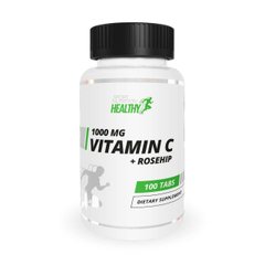 MST Nutrition, Вітамін С+шипшина, Healthy Vitamin C+ Rosehips, 100 таблеток (MST-00360), фото