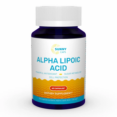 Альфа-липоевая кислота, Alpha-Lipoic Acid Powerfull, Sunny Caps, 60 капсул (SUN-530678), фото