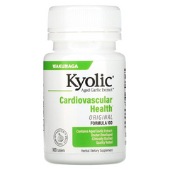 Kyolic, Екстракт витриманого часнику, для серцево-судинної системи, формула 100, 100 таблеток (WAK-10031), фото