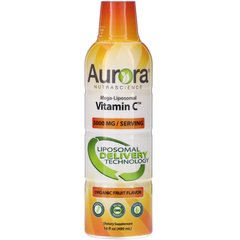 Aurora Nutrascience, Mega-Liposomal Vitamin C, органический фруктовый вкус, 3000 мг, 480 мл (AUN-64800), фото