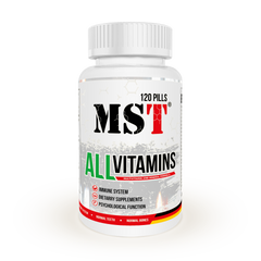 MST Nutrition, Мультивитамины, All Vitamins, вкус клубника, 120 жевательных таблеток (MST-16105), фото
