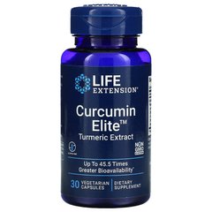 Life Extension, Curcumin Elite, экстракт куркумы, 30 растительных капсул (LEX-24673), фото