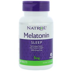 Natrol, Мелатонин, 3 мг, 60 таблеток (NTL-00510), фото