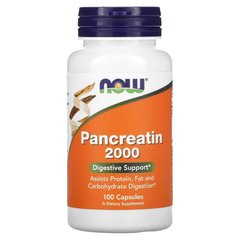Панкреатин, Pancreatin, Now Foods, 10X 200 мг, 100 капсул, (NOW-02945), фото