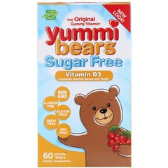 Витамин D3 без сахара для детей, Yummi Bears, Vitamin D3, Hero Nutritional Products, 1000 МЕ, 60 штук (HNP-68488), фото