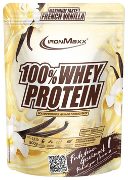 IronMaxx, 100% Whey Protein, французька ваніль, 500 г (815126), фото