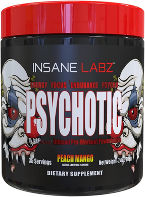 Insane Labz, Psychotic, 35 порций, Peach Mango, 208 г (INL-22912), фото