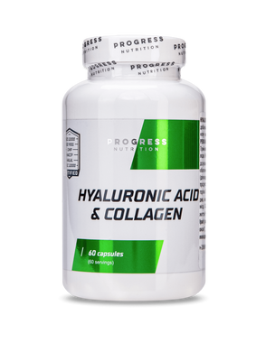 Гіалуронова кислота + колаген Progress Nutrition Hyaluronic Acid & Collagen - 120 капсул, фото