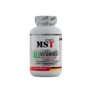 MST Nutrition, Мультивітаміни, All Vitamins, смак полуниці, 120 жувальних табелок (MST-16105), фото