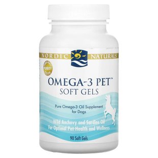 Nordic Naturals, Omega-3 Pet, м'які желатинові капсули для собак, 90 капсул (NOR-50502), фото