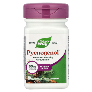Пикногенол 50 мг Nature's Way Pycnogenol - 30 веганских таблеток, фото