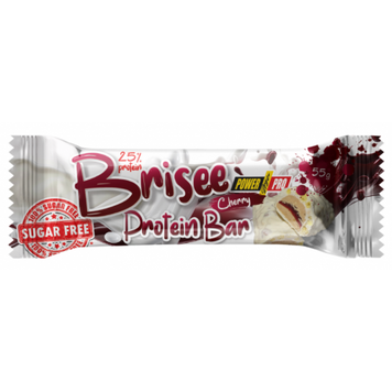 Power Pro, Батончик Brisee bar 25%, вишня, без цукру, 55 г - 1/20 (PWP-51178), фото