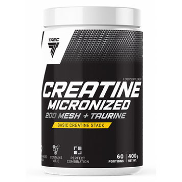 Креатин моногидрат (микронизированный) 200 Mesh + таурин Trec Creatine Micronized | без вкуса - 400 г, фото