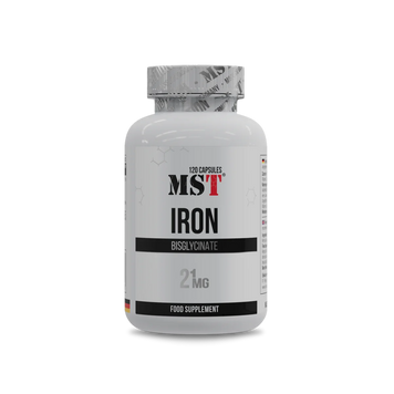 MST Nutrition, Iron Chelate, Хелатне залізо + вітамін С, 120 капсул (MST-16563), фото